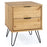 Augusta Pine Bedside Cabinet with Hairpin Legs - The Furniture Mega Store 