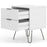 Augusta White Bedside Cabinet with Hairpin Legs - The Furniture Mega Store 