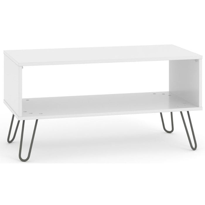 Augusta White Open Coffee Table with Hairpin Legs - The Furniture Mega Store