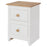 Capri White Petite Bedside Cabinet - The Furniture Mega Store 