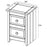 Capri White Petite Bedside Cabinet - The Furniture Mega Store 