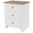 Capri White Bedside Cabinet - The Furniture Mega Store 