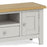 Cross Country Grey and Oak Large TV Unit, 120cm with Storage for Television Upto 43in Plasma - The Furniture Mega Store 