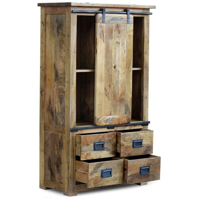 Germain Iron Works Mango Wood Chest Display Cabinet - The Furniture Mega Store 