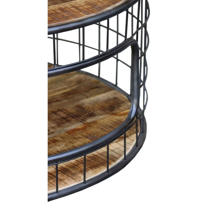 Metro Mango Wood Large Round Coffee Table - The Furniture Mega Store