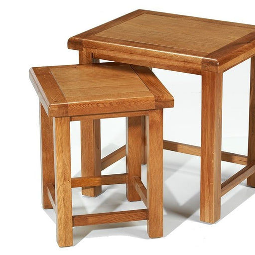 Earlswood Solid Oak Nest Of 2 Tables - The Furniture Mega Store 