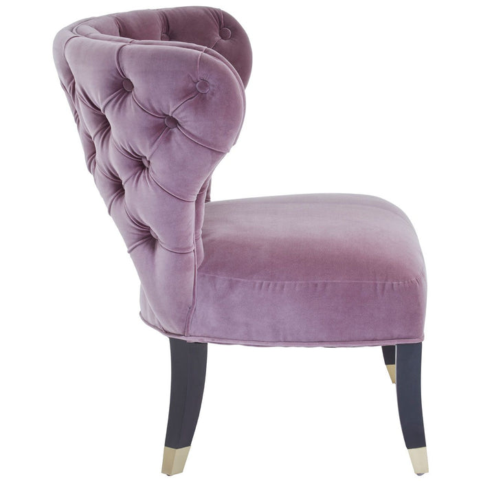 Villi Button Tufted Accent Chair - Lilac - The Furniture Mega Store