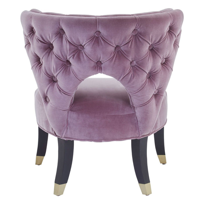 Villi Button Tufted Accent Chair - Lilac - The Furniture Mega Store