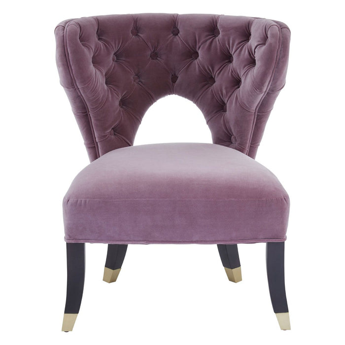 Villi Button Tufted Accent Chair - Lilac - The Furniture Mega Store