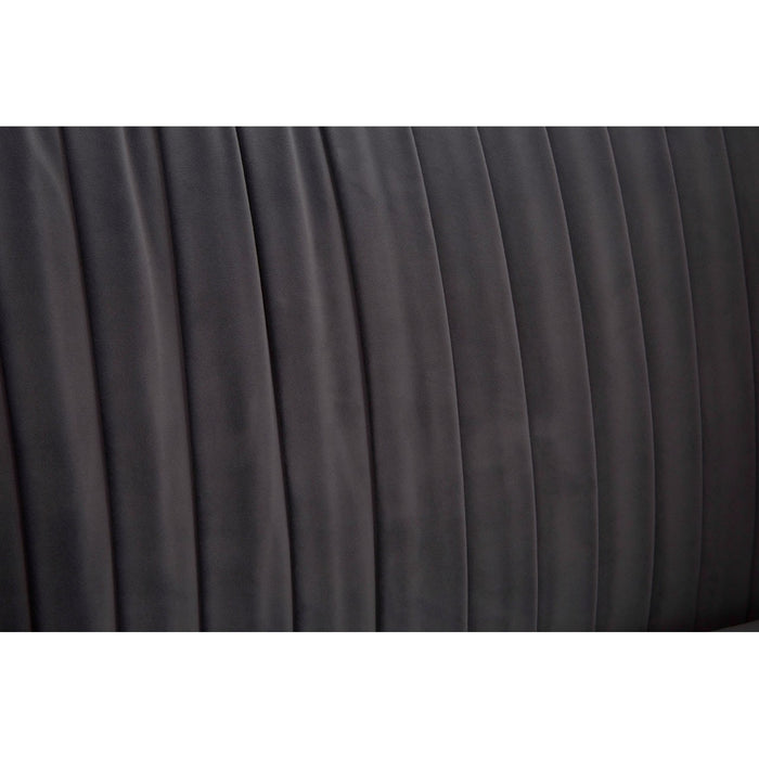 Shea 3 Seat Pleated Back Velvet Sofa - The Furniture Mega Store