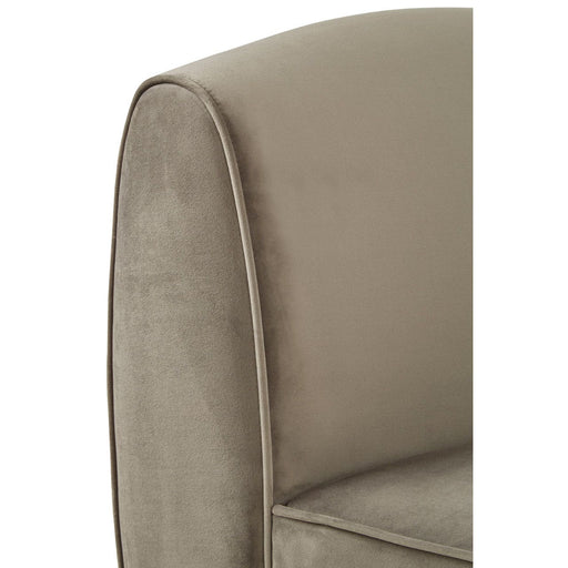 Batix Grey Velvet Left Arm Chaise Longue - The Furniture Mega Store 