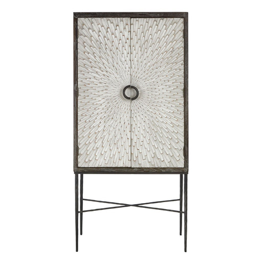 Esmae Metallic Toned Cocktail Cabinet - The Furniture Mega Store