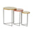 Kobra Set Of 3 Metallic Nest Side Tables - The Furniture Mega Store 