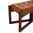 Ivy Genuine Leather Button Tufted Triangular Base Bench Seat - The Furniture Mega Store 