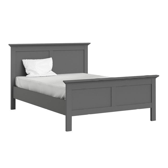 Parisian Double Bed 4ft6 in Matt Grey - The Furniture Mega Store