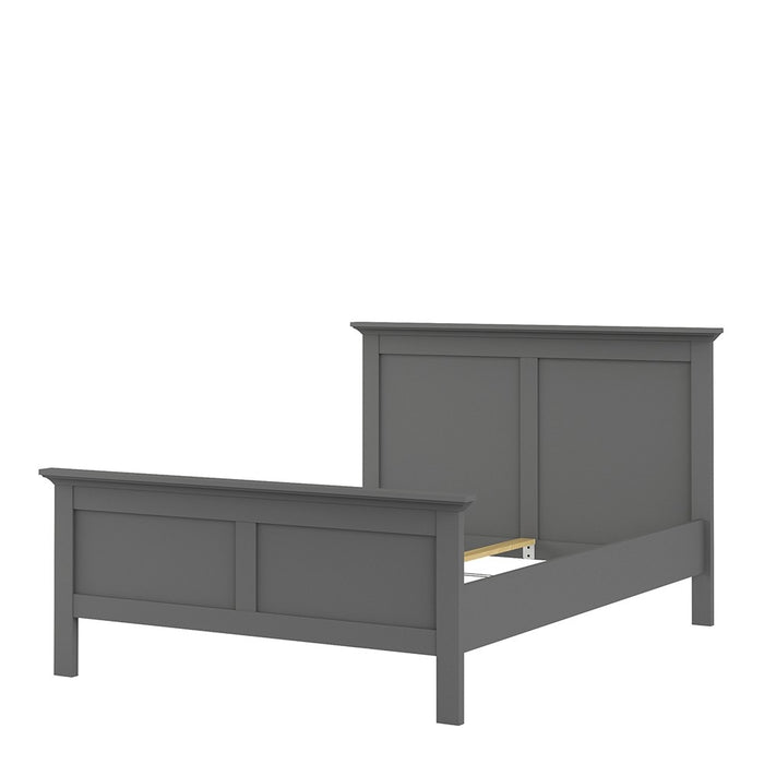 Parisian Double Bed 4ft6 in Matt Grey - The Furniture Mega Store