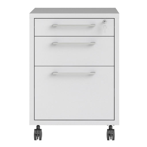 Mobile file cabinet in White - The Furniture Mega Store 