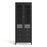 Madrid Glazed 2 Door Display Cabinet - Matt Black - The Furniture Mega Store 