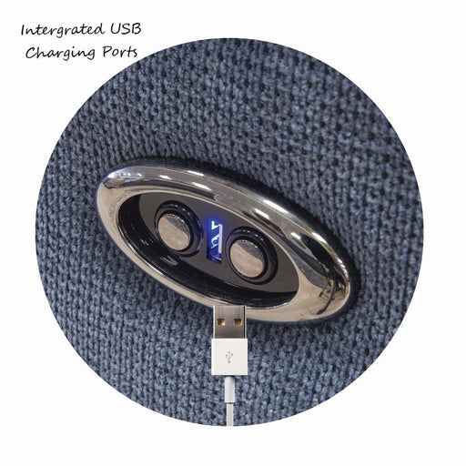 Baxley Power Recliner Sofa With Intergrated Usb Charging Ports - Choice Of Fabrics - The Furniture Mega Store