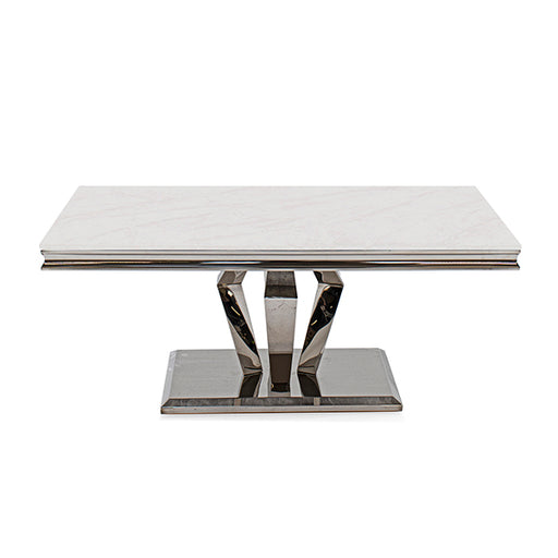 Arturo Cream Marble Top Coffee Table - The Furniture Mega Store 