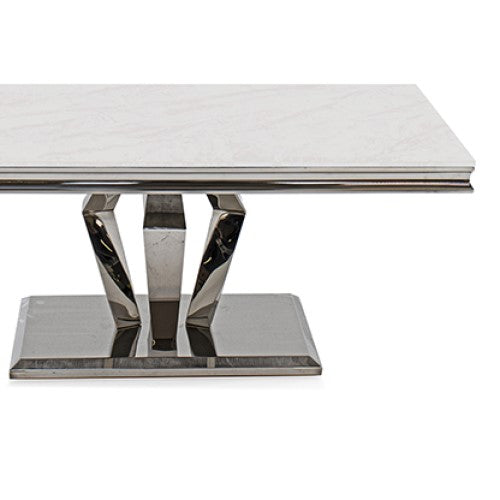 Arturo Cream Marble Top Coffee Table - The Furniture Mega Store