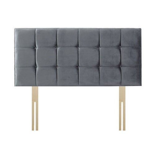 Surrey Buttoned Strutted Half Headboard - Choice Of Fabrics & Sizes - The Furniture Mega Store