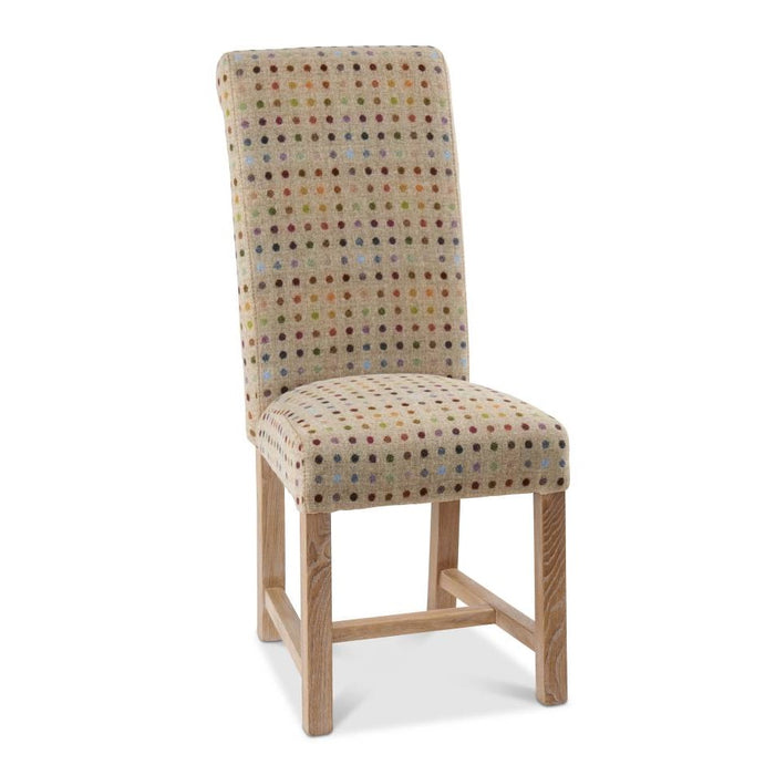 Edwin Rollback Moon Wool Dining Chair - The Furniture Mega Store