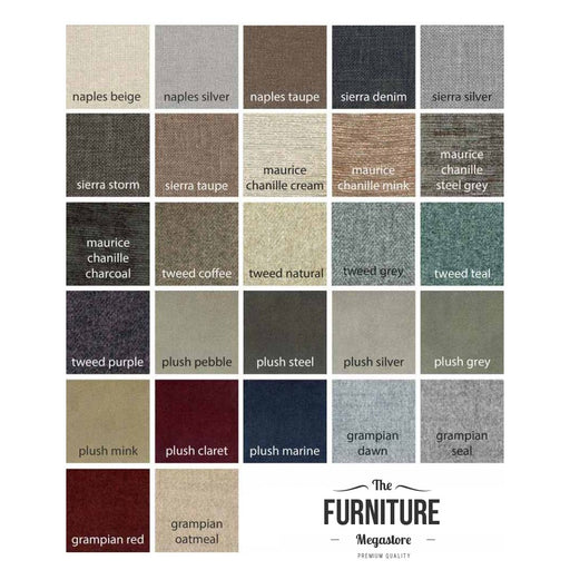 Norfolk Strutted Half Headboard - Choice Of Fabrics & Sizes - The Furniture Mega Store 