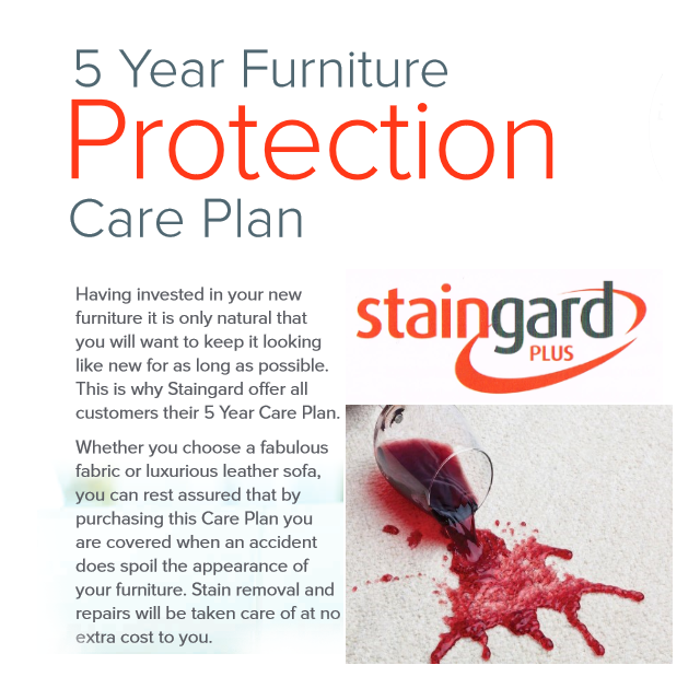 Staingard Plus 5 Year Stain & Accidental Damage Cover - Leather Sofas & Armchairs - The Furniture Mega Store 