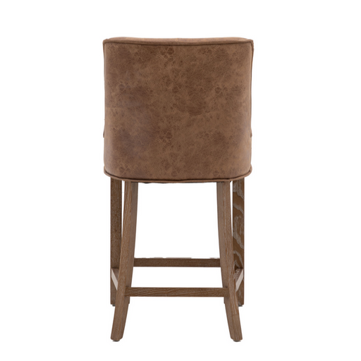 Tarnby Brown Leather Bar Stool - Set Of 2 - The Furniture Mega Store