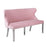 Valentino Pink Velvet Button Back Bench - The Furniture Mega Store 