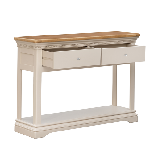 Winchester Oak & Painted 2 Drawer Console Table - The Furniture Mega Store