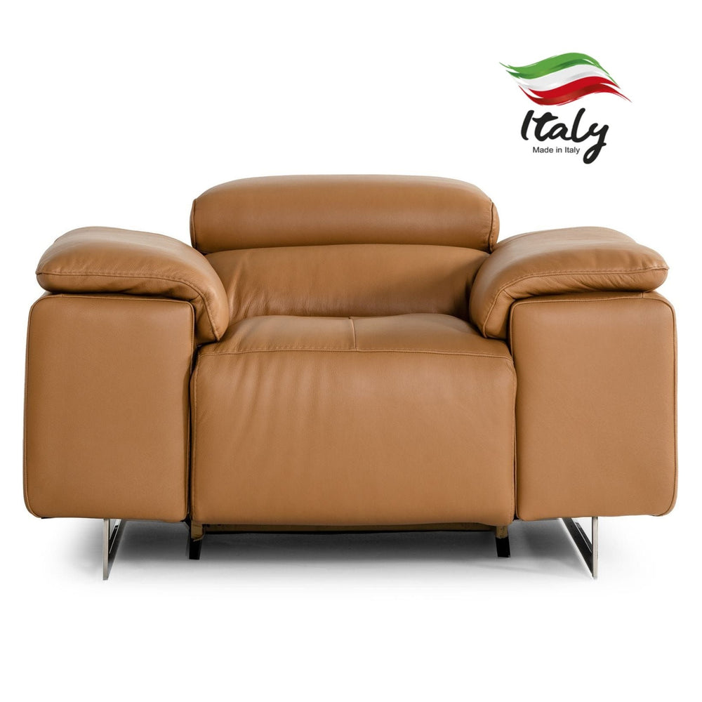 Blossom Italian Leather Power Recliner Armchair - Various Options - The Furniture Mega Store