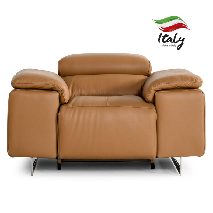Blossom Italian Leather Power Recliner Armchair - Various Options - The Furniture Mega Store