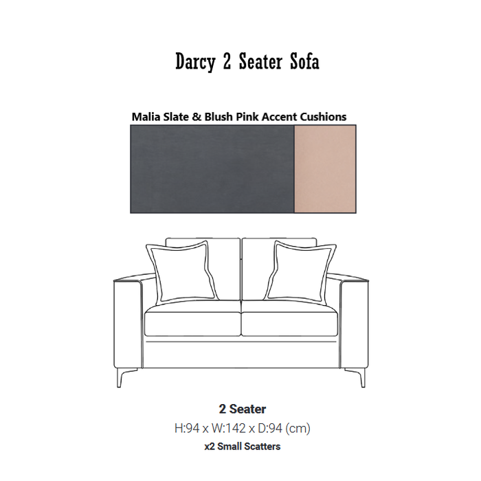 Darcy Velvet Sofa & Armchair Collection - Choice Of Colours - The Furniture Mega Store