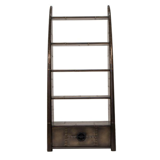 Avaitor Wing Bookcase - Jet Brass - The Furniture Mega Store 