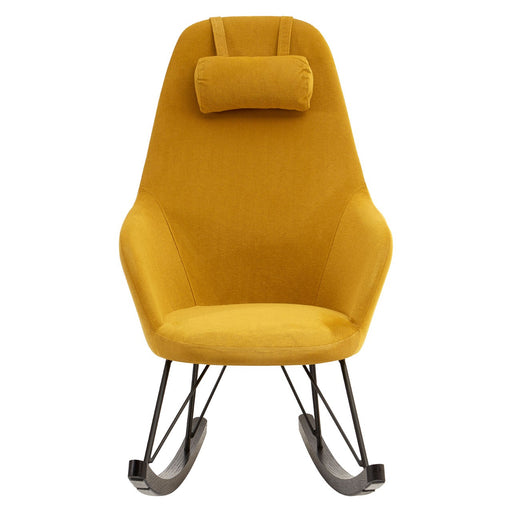 Rafferty Rocking Chair - Yellow Fabric - The Furniture Mega Store