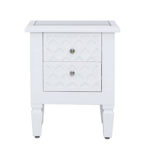 Blanca 2 drawer bedside cabinet - The Furniture Mega Store 