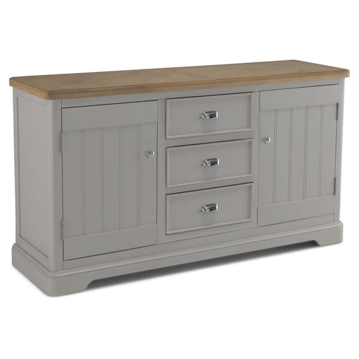Sunbury Oak & Grey Painted 2 Door 3 Drawer Sideboard - The Furniture Mega Store