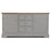 Sunbury Oak & Grey Painted 2 Door 3 Drawer Sideboard - The Furniture Mega Store 