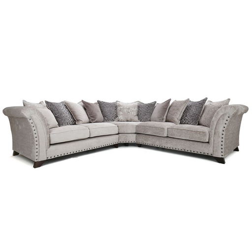 Vesper Corner Sofa Choice Of Pillow Or Classic Back - Fabrics & Configuration - The Furniture Mega Store 