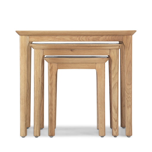 Berkley Nordic Oak 3 Nest Tables - The Furniture Mega Store 