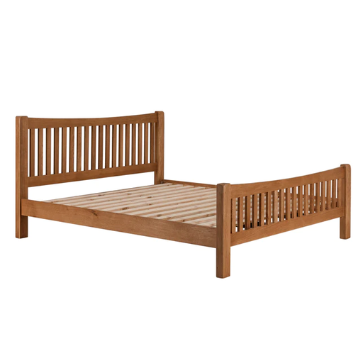 Torino Country Solid Oak 5" King Size Bed - The Furniture Mega Store 