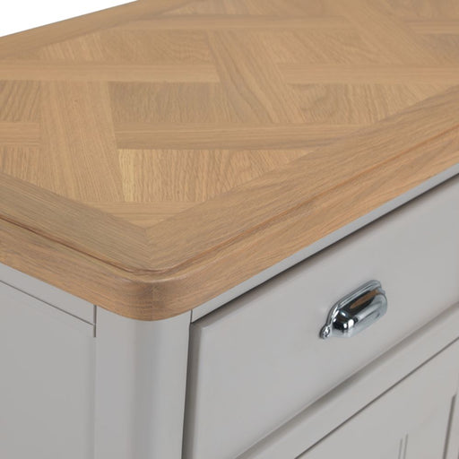 Sunbury Oak & Grey Painted  2 Drawer Console Table - The Furniture Mega Store