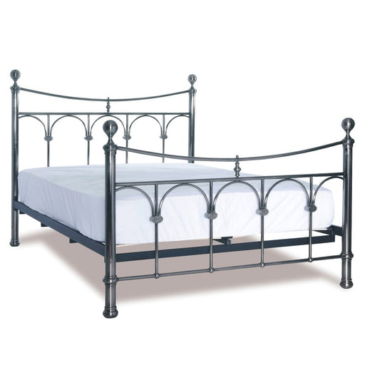 Annabelle 4'6 Double Bed - Antique Nickel - The Furniture Mega Store 