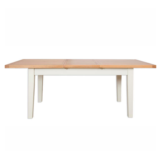 St.Ives White Painted & Oak 1.2 Extendable Dining Table - The Furniture Mega Store 