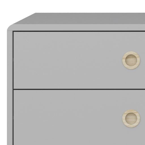 Softline 4 + 4 Drawer Wide Chest Of Drawers - Grey - The Furniture Mega Store 