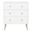 Gaia Chest of 3 Drawers - Pure White - The Furniture Mega Store 