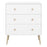 Gaia Chest of 3 Drawers - Pure White - The Furniture Mega Store 