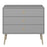 Softline 3 Drawer Wide Chest Of Drawers - Grey - The Furniture Mega Store 